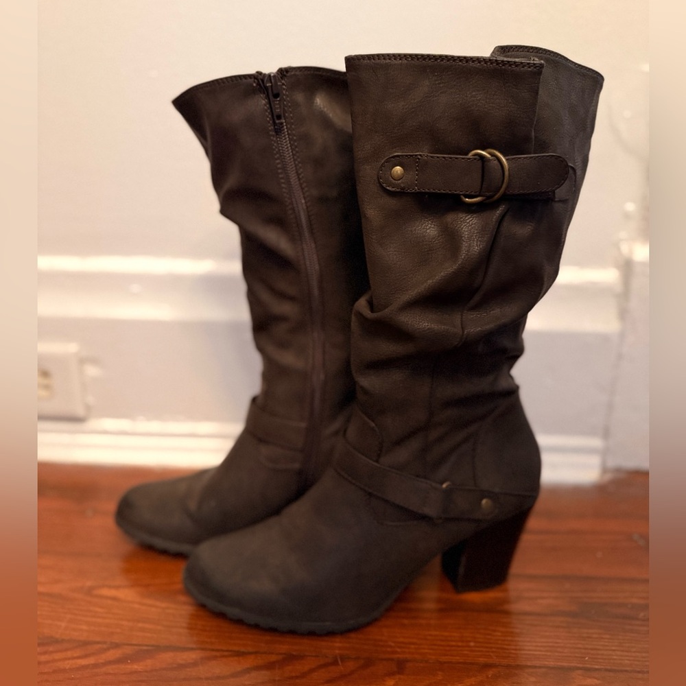 Apt 9 Kohl’s brown heel boots women 8